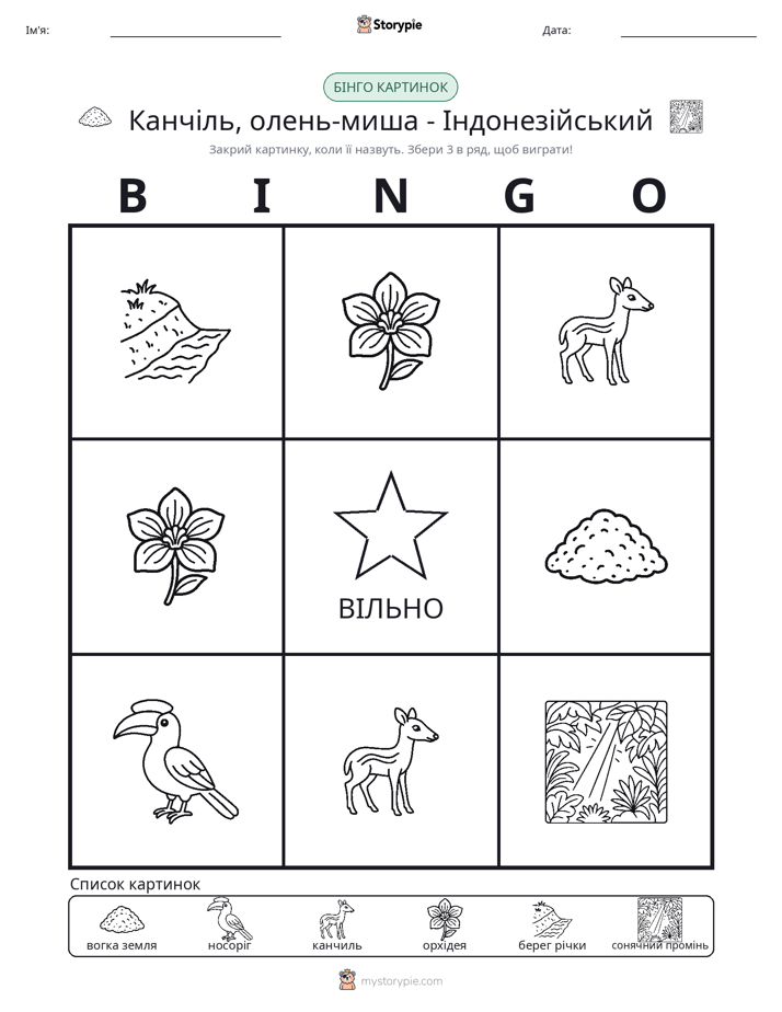 Бінго з Малюнками