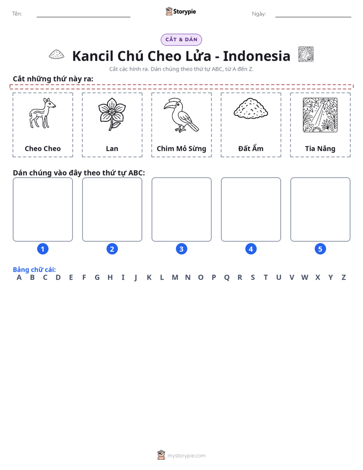 Cắt & Dán Chữ Cái