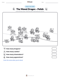 The Wawel Dragon - Polish printable worksheet preview