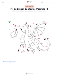 Aperçu de la feuille de travail imprimable Le Dragon du Wawel - Polonais