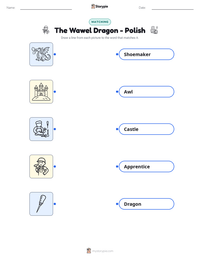 The Wawel Dragon - Polish printable worksheet preview