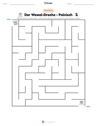Der Wawel-Drache - Polnisch druckbare Arbeitsblatt Vorschau