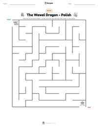The Wawel Dragon - Polish printable worksheet preview