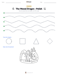 The Wawel Dragon - Polish printable worksheet preview