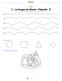 Aperçu de la feuille de travail imprimable Le Dragon du Wawel - Polonais