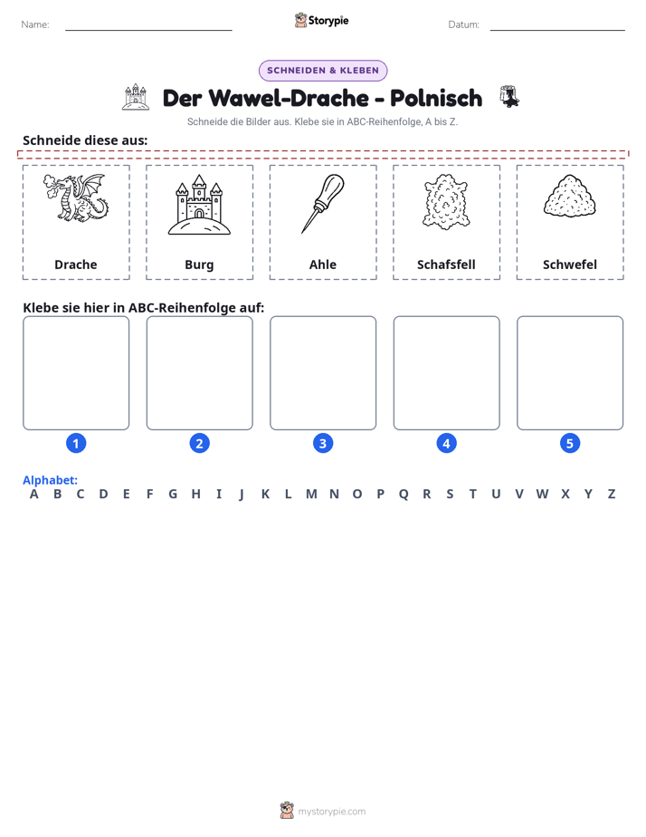 Schneiden & Einfügen Alphabet