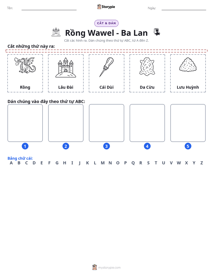 Cắt & Dán Chữ Cái