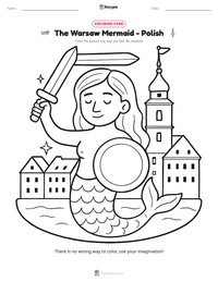 The Warsaw Mermaid - Polish printable worksheet preview