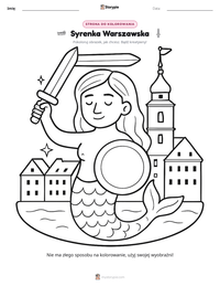 Podgląd drukowalnego arkusza ćwiczeń Syrenka Warszawska