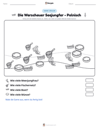 Die Warschauer Seejungfer - Polnisch druckbare Arbeitsblatt Vorschau