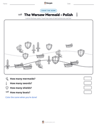 The Warsaw Mermaid - Polish printable worksheet preview