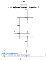 Aperçu de la feuille de travail imprimable La Sirène de Varsovie - Polonaise