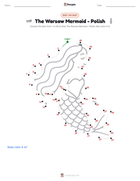 The Warsaw Mermaid - Polish printable worksheet preview