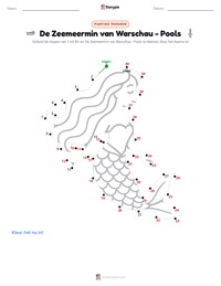 De Zeemeermin van Warschau - Pools afdrukbare werkblad voorbeeld