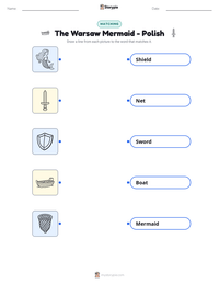 The Warsaw Mermaid - Polish printable worksheet preview