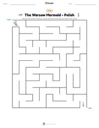 The Warsaw Mermaid - Polish printable worksheet preview