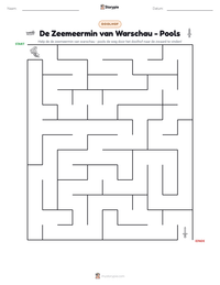 De Zeemeermin van Warschau - Pools afdrukbare werkblad voorbeeld