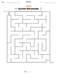 Podgląd drukowalnego arkusza ćwiczeń Syrenka Warszawska