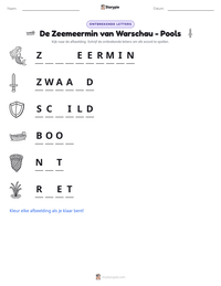 De Zeemeermin van Warschau - Pools afdrukbare werkblad voorbeeld
