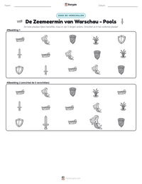 De Zeemeermin van Warschau - Pools afdrukbare werkblad voorbeeld