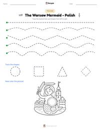 The Warsaw Mermaid - Polish printable worksheet preview