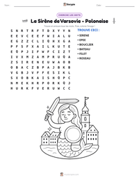 Aperçu de la feuille de travail imprimable La Sirène de Varsovie - Polonaise
