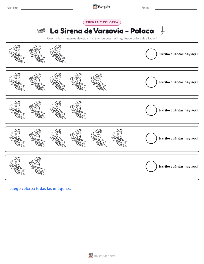 Contar y Colorear
