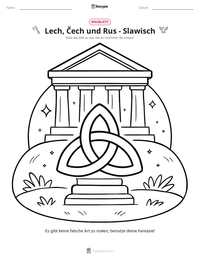 Lech, Čech und Rus - Slawisch druckbare Arbeitsblatt Vorschau
