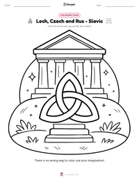 Lech, Czech and Rus - Slavic printable worksheet preview