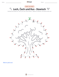 Lech, Čech und Rus - Slawisch druckbare Arbeitsblatt Vorschau