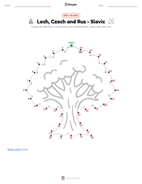 Lech, Czech and Rus - Slavic printable worksheet preview