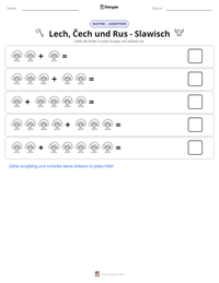Lech, Čech und Rus - Slawisch druckbare Arbeitsblatt Vorschau