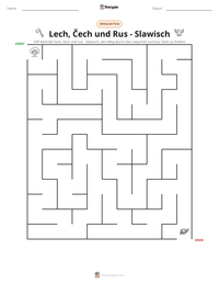 Lech, Čech und Rus - Slawisch druckbare Arbeitsblatt Vorschau