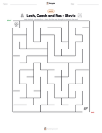 Lech, Czech and Rus - Slavic printable worksheet preview