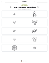 Lech, Czech and Rus - Slavic printable worksheet preview