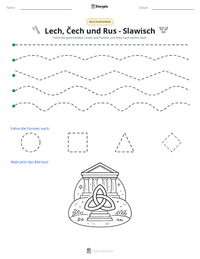 Lech, Čech und Rus - Slawisch druckbare Arbeitsblatt Vorschau