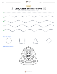 Lech, Czech and Rus - Slavic printable worksheet preview