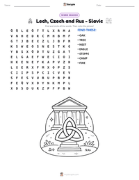 Lech, Czech and Rus - Slavic printable worksheet preview