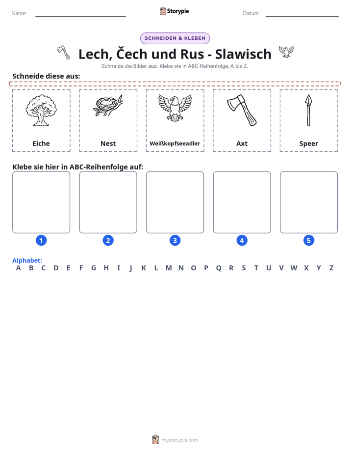 Schneiden & Einfügen Alphabet