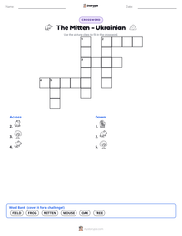 The Mitten - Ukrainian printable worksheet preview