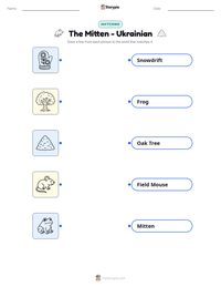 The Mitten - Ukrainian printable worksheet preview