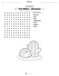 The Mitten - Ukrainian printable worksheet preview