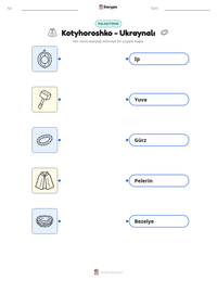Kotyhoroshko - Ukraynalı yazdırılabilir çalışma sayfası önizlemesi