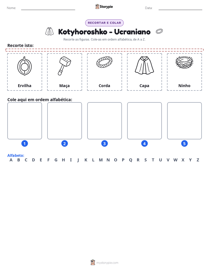Recortar & Colar Alfabeto