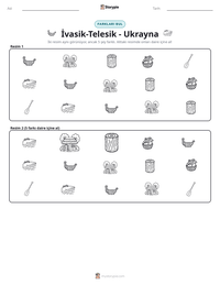 İvasik-Telesik - Ukrayna yazdırılabilir çalışma sayfası önizlemesi