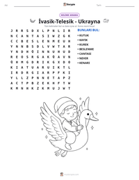 İvasik-Telesik - Ukrayna yazdırılabilir çalışma sayfası önizlemesi