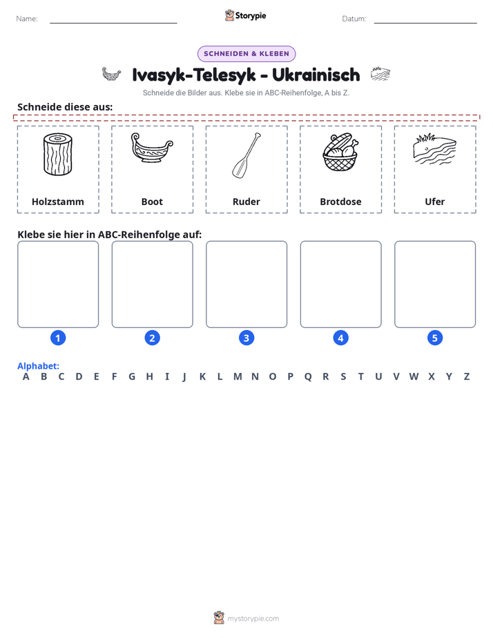 Schneiden & Einfügen Alphabet