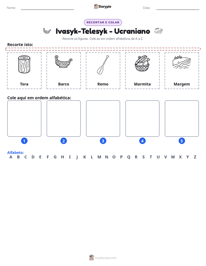 Recortar & Colar Alfabeto