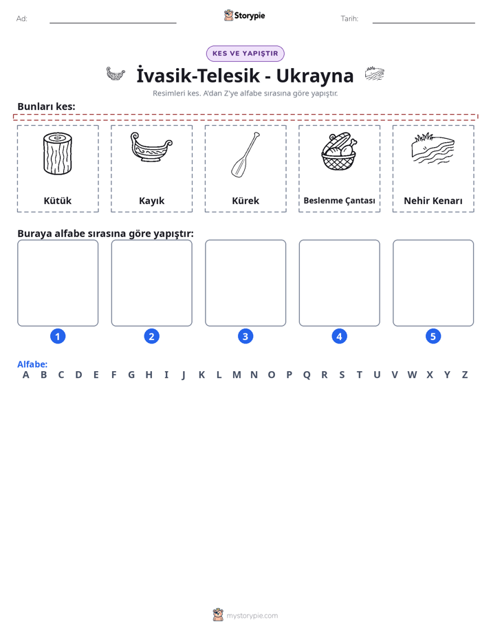 Kes & Yapıştır Alfabe