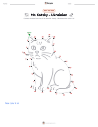 Mr. Kotsky - Ukrainian printable worksheet preview